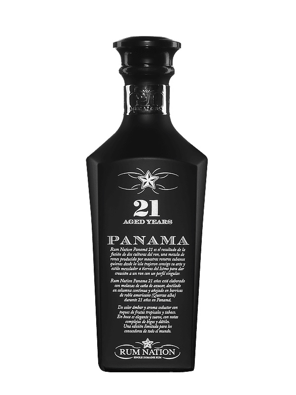 RUM NATION 21 ans Panama Decanter Black