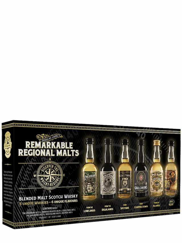 REMARKABLE REGIONAL MALTS Coffret 6 x 5 cl Douglas Laing - secondary image - Whiskies less than 100 €