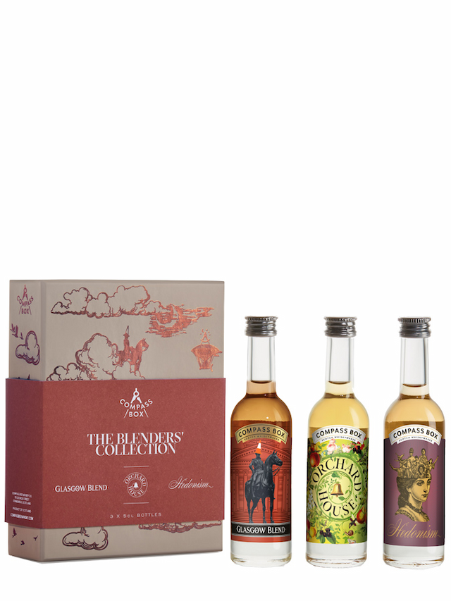 COMPASS BOX Coffret Blenders' Collection 3x5cl Glasgow Blend, Orchard House, Hedonism