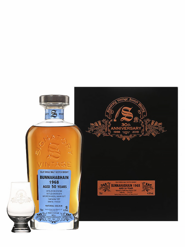BUNNAHABHAIN 50 ans 1968 30th Anniversary Signatory Vintage - secondary image - Whiskies