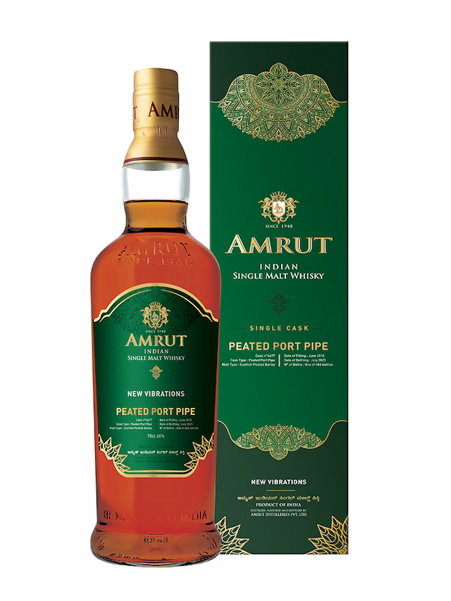AMRUT 8 ans 2015 #4677 Peated Port Pipe New Vibrations - secondary image - Official Bottler