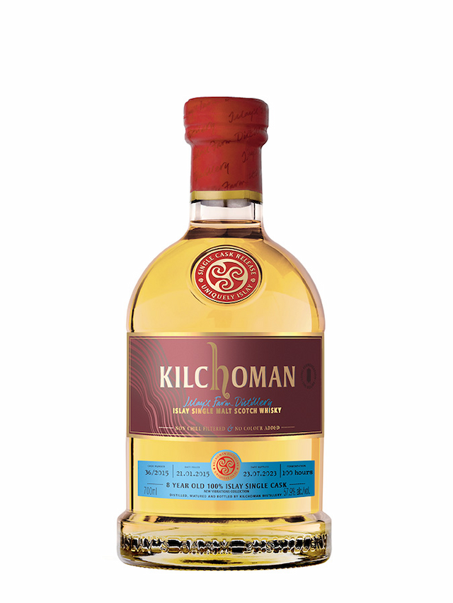 KILCHOMAN 8 ans 100% Islay Fermentation Variation 100h Bourbon Barrel Single Cask New Vibrations - secondary image - Whiskies