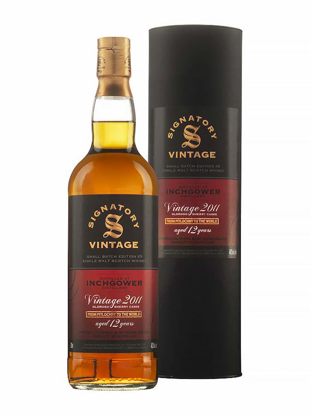INCHGOWER 12 ans 2011 Oloroso Sherry Cask Signatory Vintage - secondary image - Whiskies less than 100 €