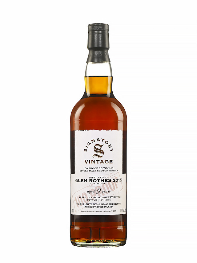 GLENROTHES 9 ans 2015 1st fill Oloroso Sherry Signatory Vintage - secondary image - Whiskies less than 100 €