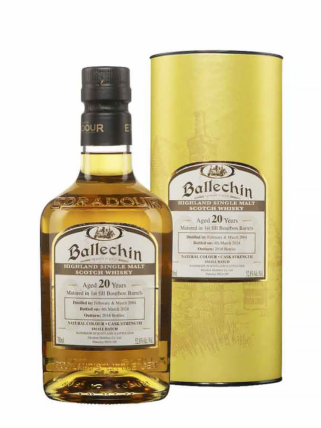 BALLECHIN 20 ans Cask Strength 1st fill bourbon barrels - secondary image - Official Bottler