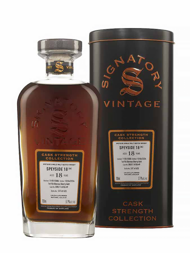 SECRET SPEYSIDE DISTILLERY 18 ans 1st fill Oloroso Sherry Butt CS Collection Signatory Vintage - secondary image - Exceptionnal Whiskies