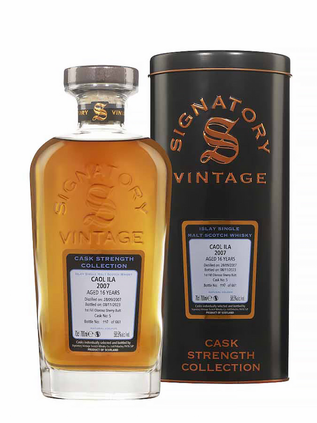 CAOL ILA 2007 1st fill Oloroso Sherry Butt CS Collection Signatory Vintage - secondary image - Cask Strength Collection