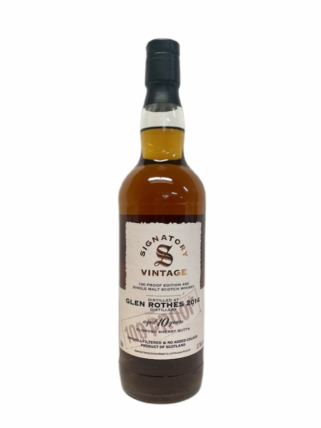 GLENROTHES 10 ans 2014 Oloroso Butts 100 Proof Signatory Vintage - secondary image