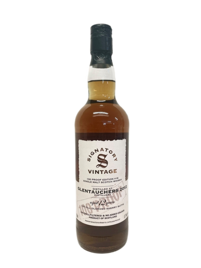 GLENTAUCHERS 12 ans 2012 1st Fill Sherry Butts 100 Proof Signatory Vintage - main image