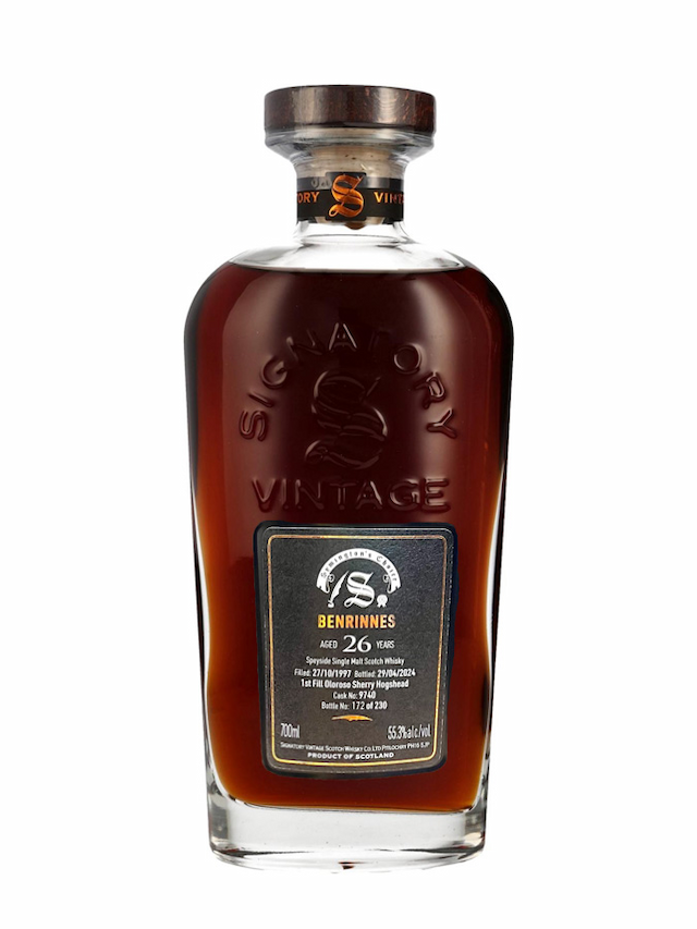 BENRINNES 26 ans 1997 1st fill Sherry Hogshead Symington's Choice Signatory Vintage - secondary image - Beers