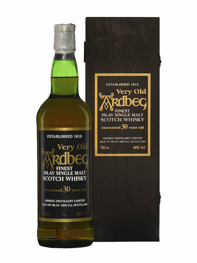 ARDBEG 30 ans Black Label Green Glass - secondary image - Rare scotch whiskies
