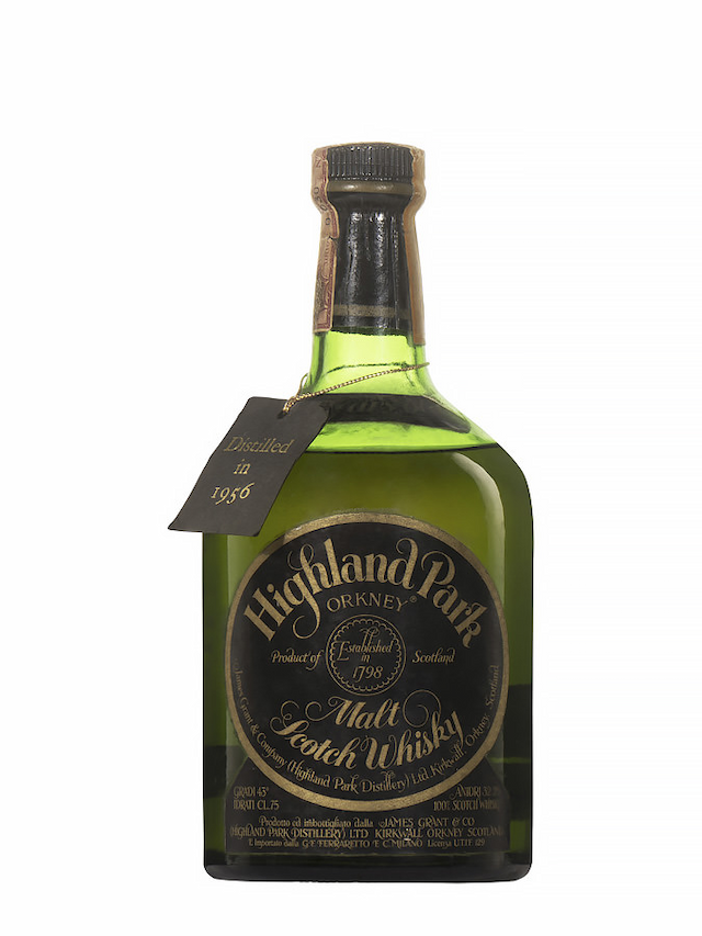 HIGHLAND PARK 18 ans 1956 Black Label dumpy green bot - visuel secondaire - Les Whiskies Rares