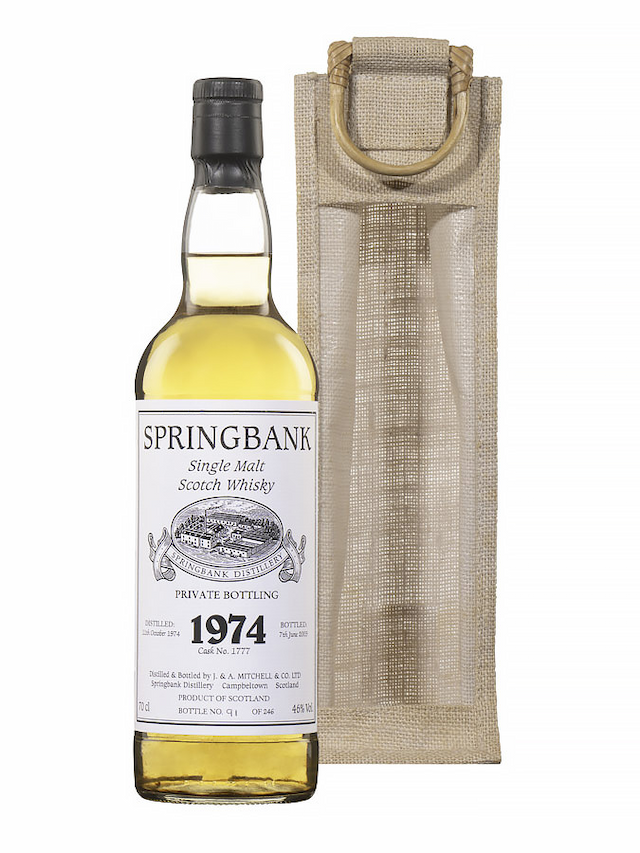 SPRINGBANK 1974 Privat Bottling Cask nr.1777 - secondary image - Sélections